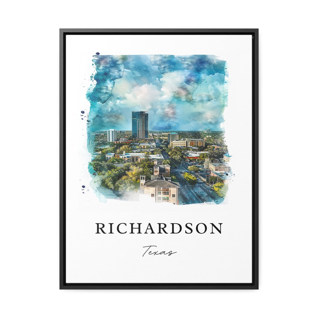 Richardson TX Wall Art, Richardson Print, Richardson Watercolor Art, Richardson Texas Gift,