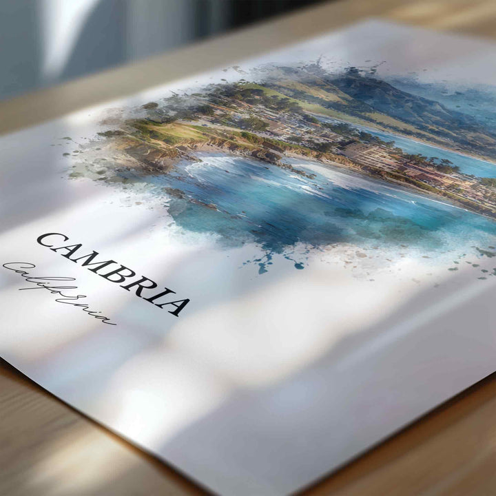 Cambria, California – Watercolor Art Print