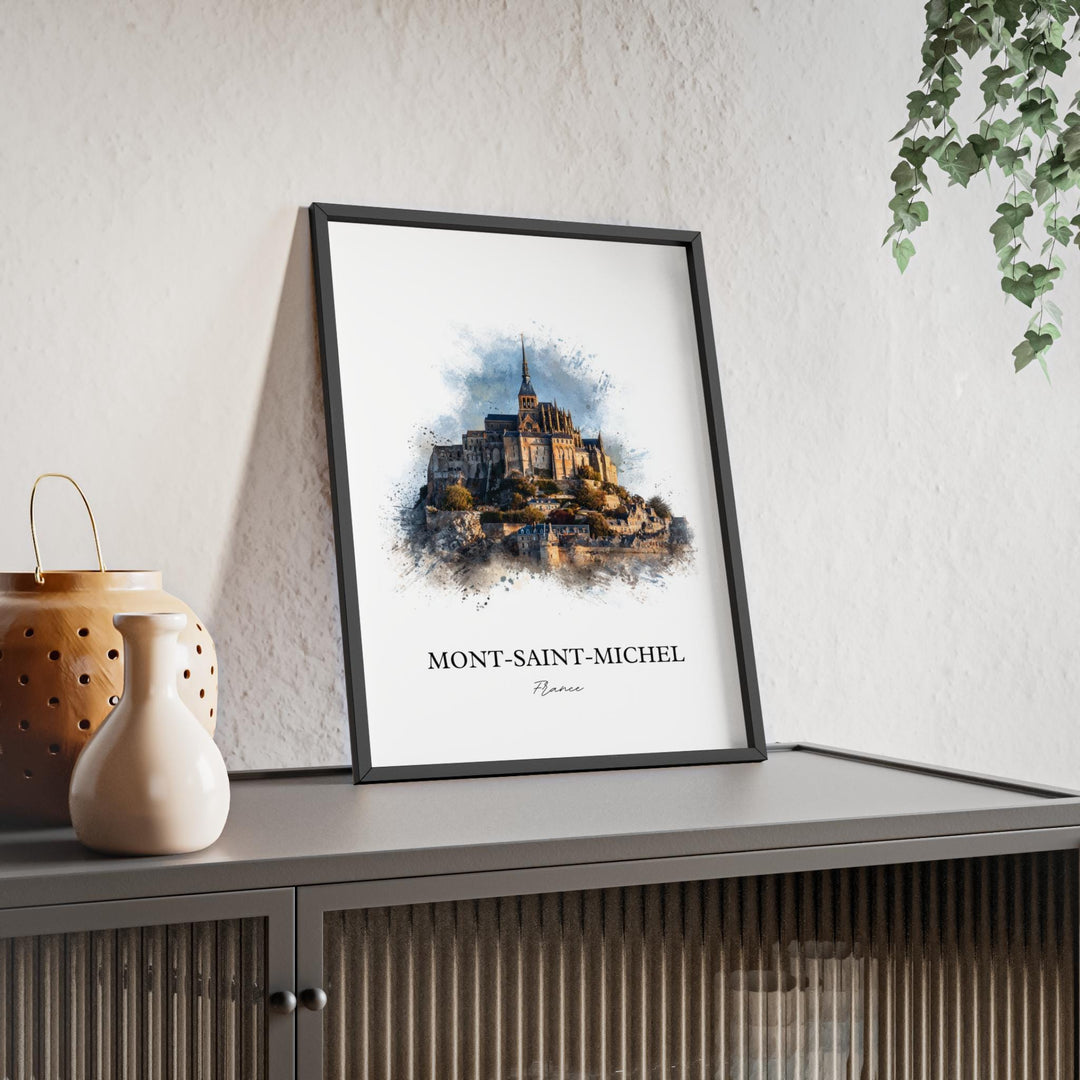 Mont-Saint-Michel, France – Watercolor Art Print