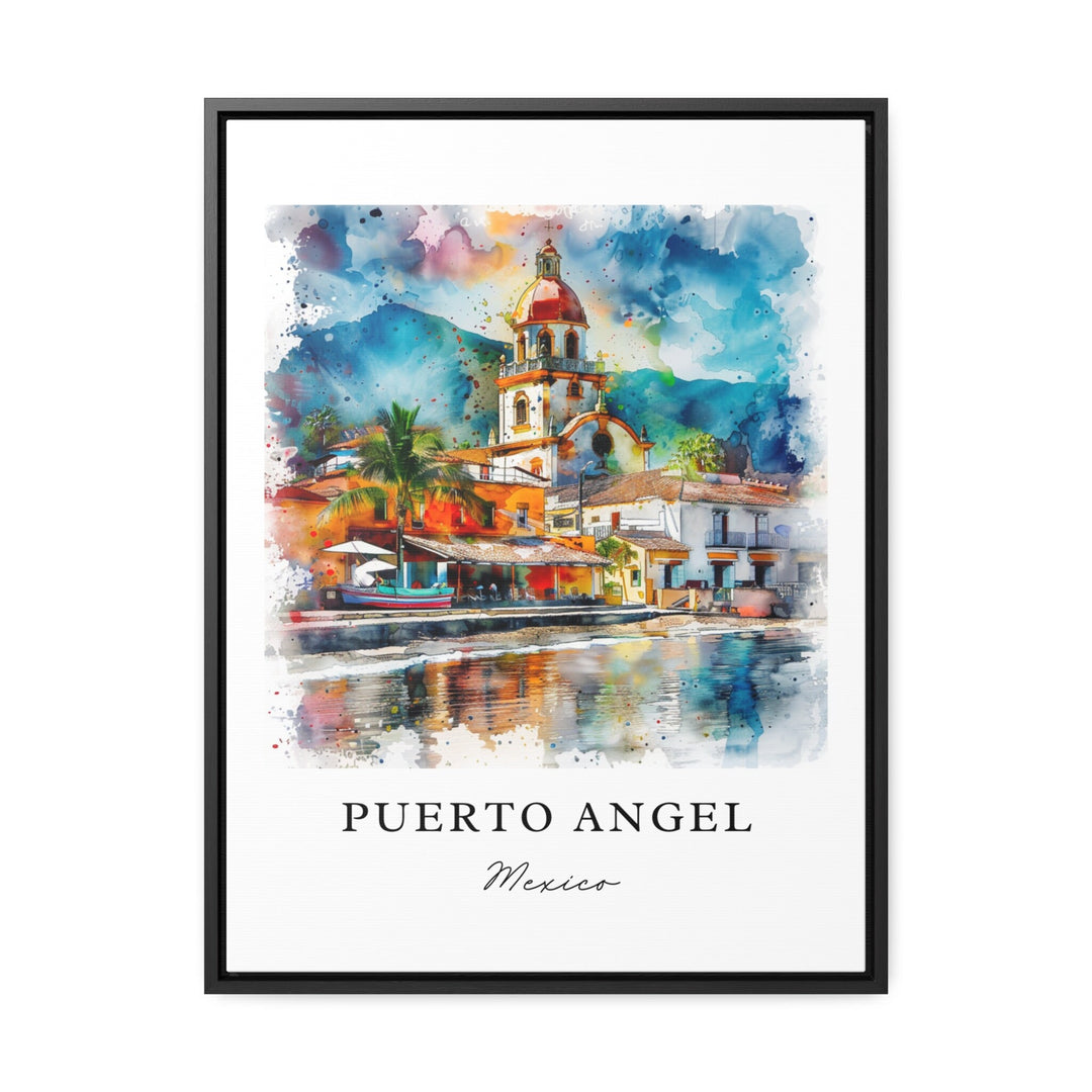 Puerto Angel MX Art, Puerto Angel Print, Oaxaca Watercolor Art, Oaxaca Mexico Gift,