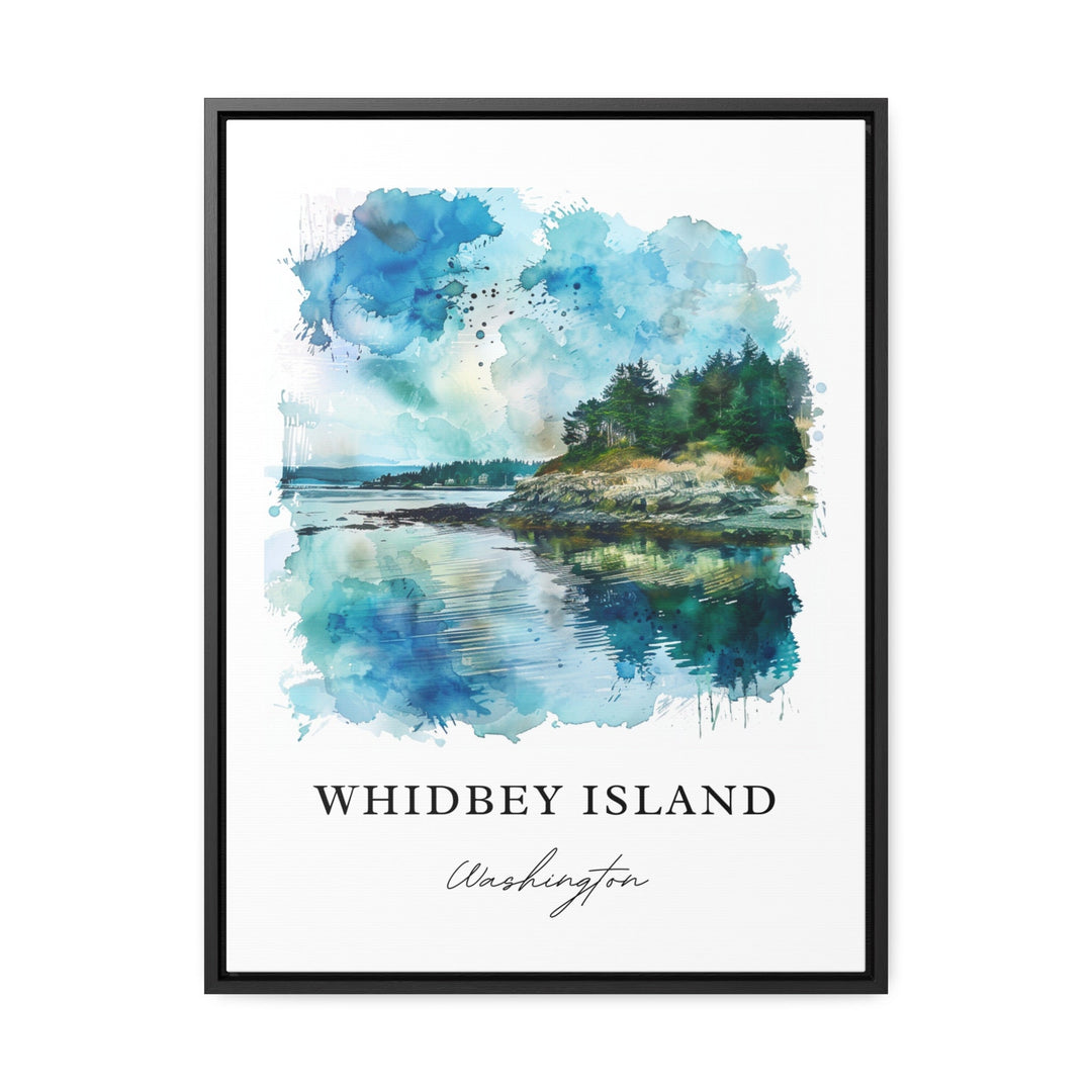 Whidbey Island Art, Whidbey WA Print, Puget Sound Watercolor Art, Whidbey Island WA Gift,