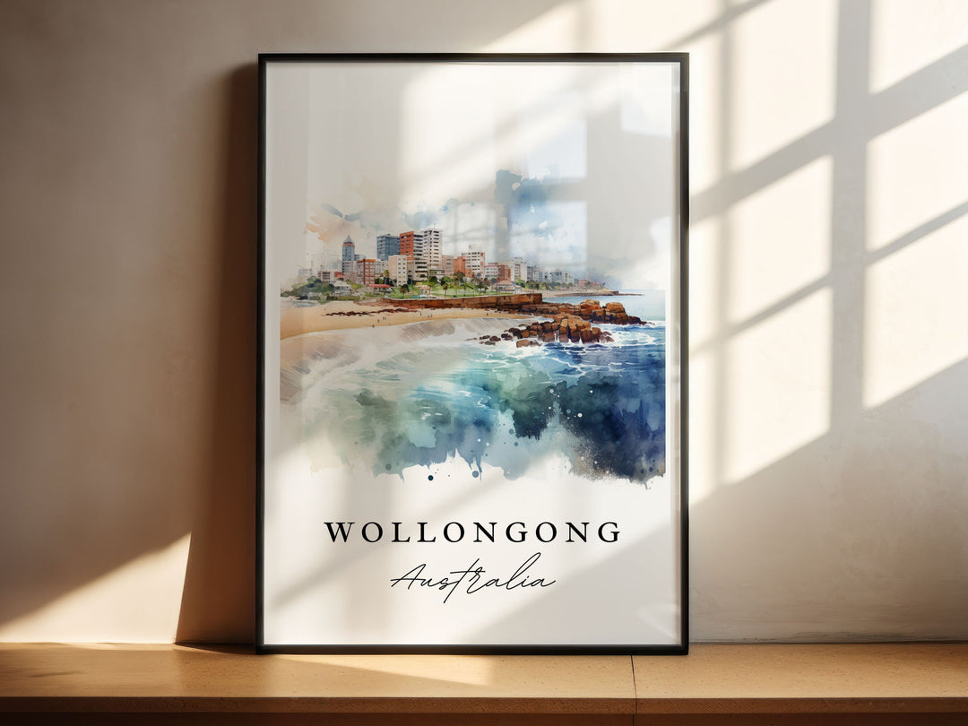 Wollongong Australia wall art - Australia, Wollongong poster, Wedding gift, Birthday present, Custom Text, Personalized Gift