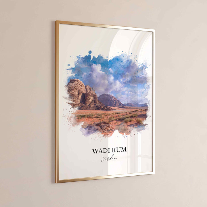 Wadi Rum, Jordan – Watercolor Art Print