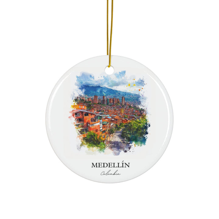 Medellin Colombia Ornament: Unique Medellin Souvenir, Medellin Xmas Decor, and Authentic Colombia South America Gift