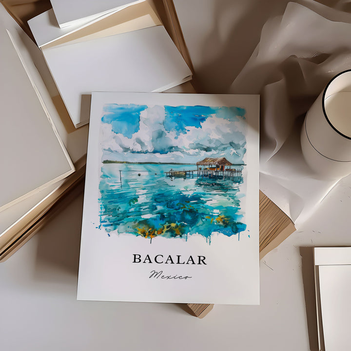 Bacalar Wall Art - Mexico Print