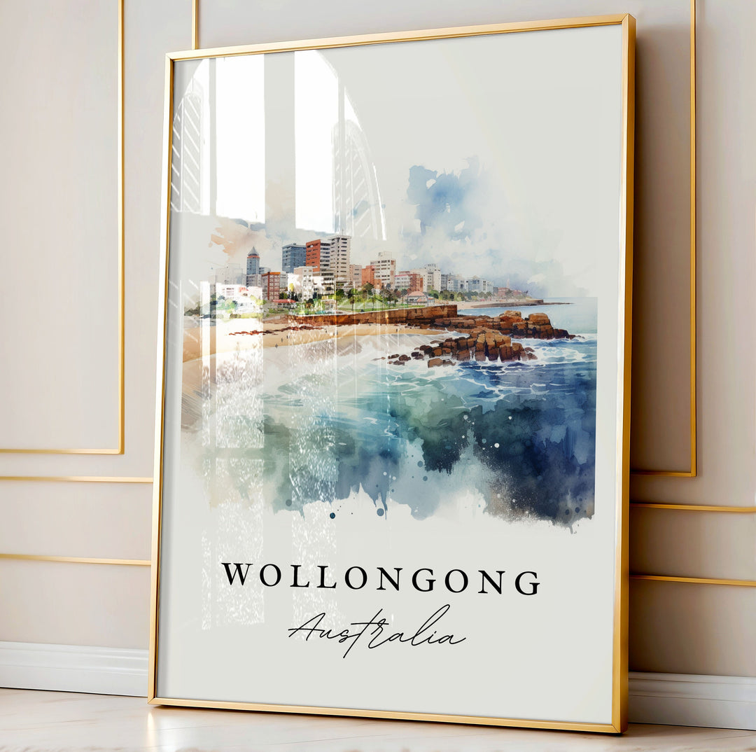 Wollongong Australia wall art - Australia, Wollongong poster, Wedding gift, Birthday present, Custom Text, Personalized Gift