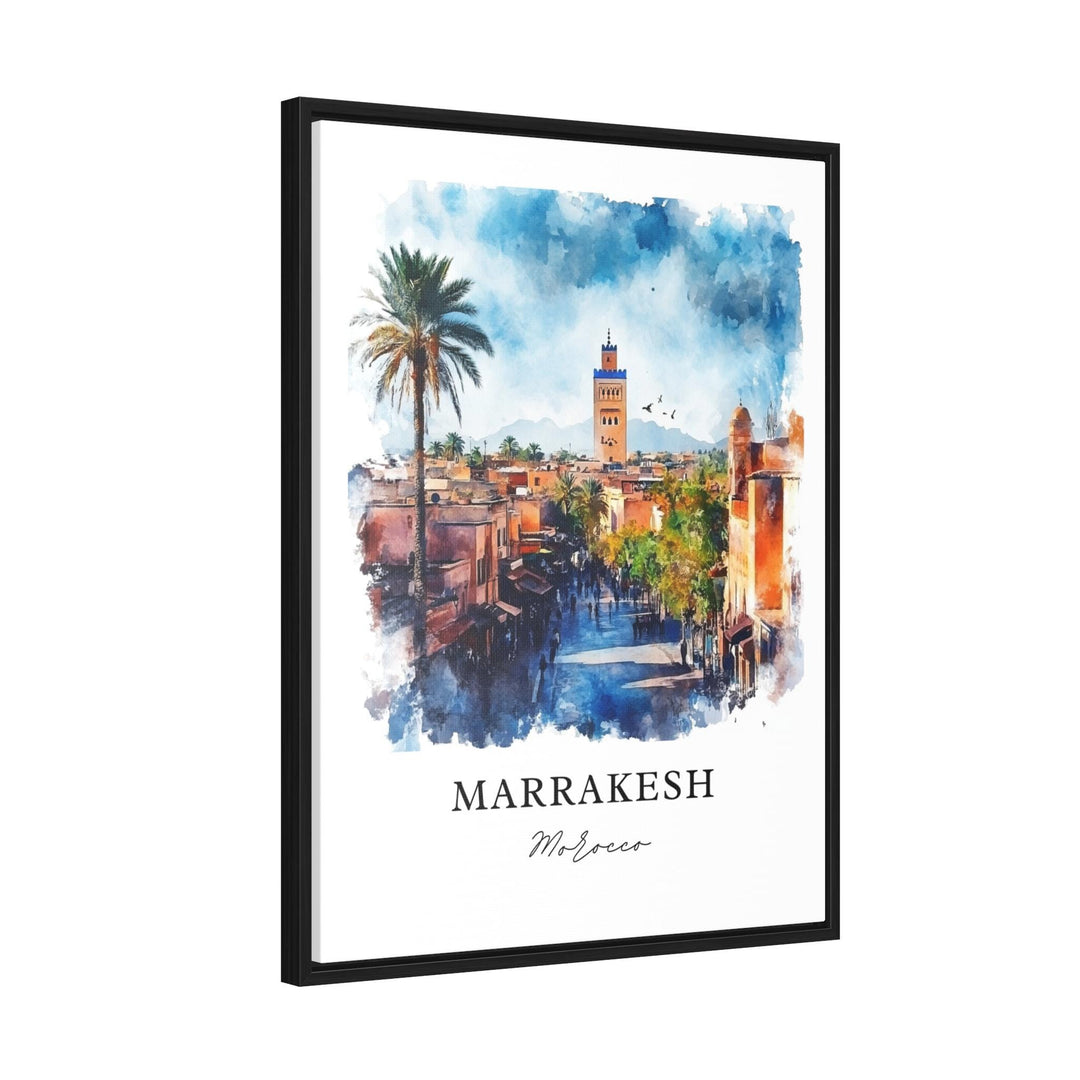 Marrakesh Wall Art, Marrakesh Print, Marrakesh Watercolor Art, Marrakesh Morocco Gift, Travel Print, Travel Poster, Housewarming Gift