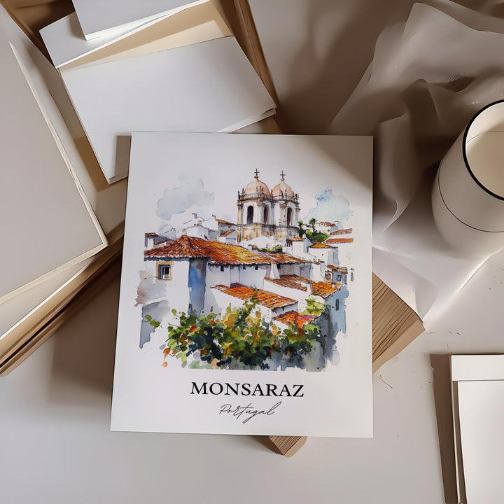 Monsaraz, Portugal – Watercolor Art Print