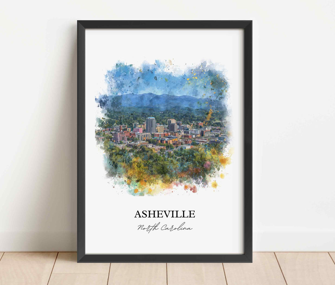 Asheville, North Carolina – Watercolor Art Print