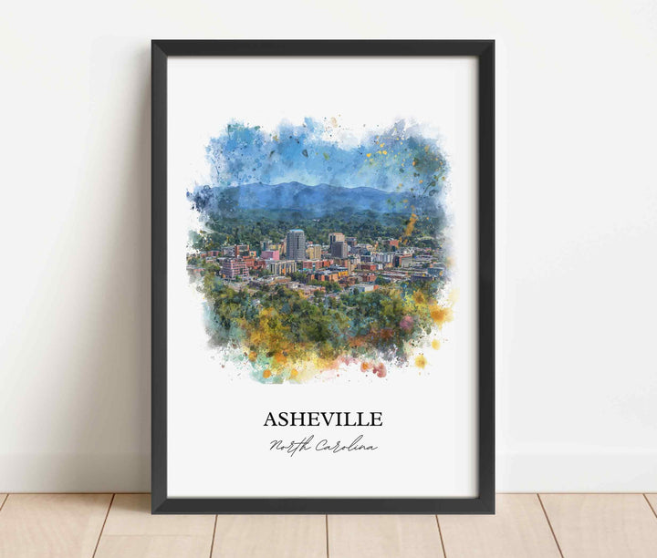 Asheville, North Carolina – Watercolor Art Print
