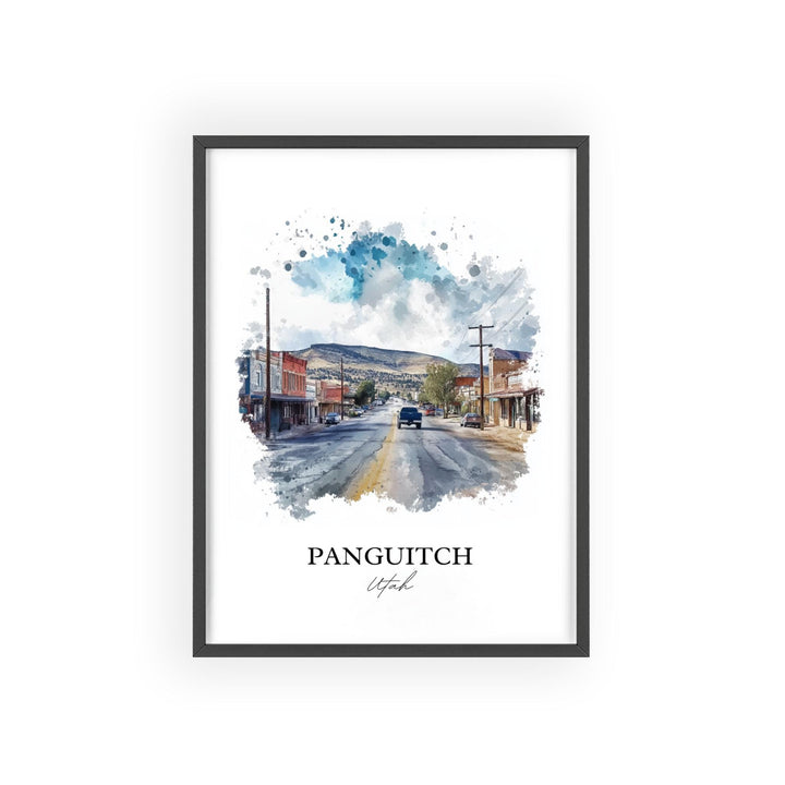 Panguitch UT Wall Art, Garfield County Print, Utah Watercolor Art, Panguitch Gift, Travel Print, Travel Poster, Housewarming Gift