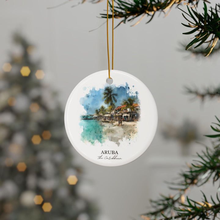 Aruba Ornament: Unique Aruba Souvenir, Aruba Xmas Decor, and Authentic Oranjestad Aruba Gift
