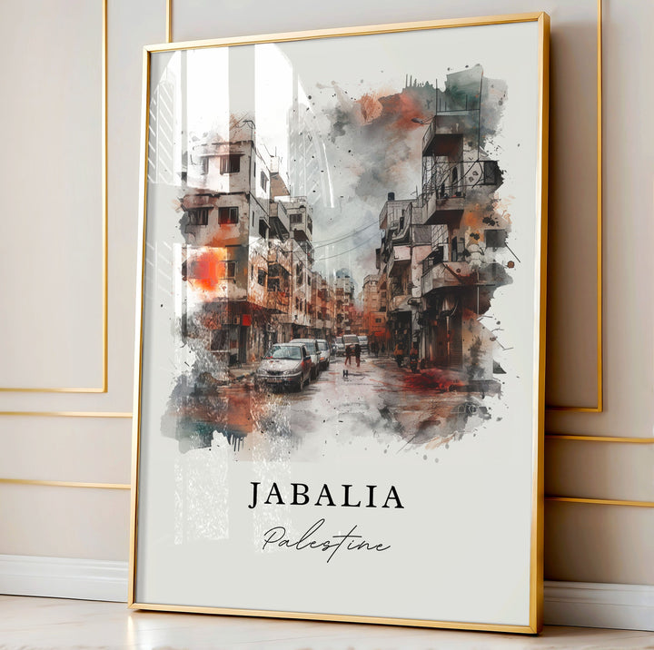 Jabalia Wall Art, Palestine Print, Jabalia Wall Art, Palestine Gift, Jabalia Travel Print, Travel Poster, Travel Gift, Housewarming Gift