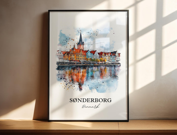 Sønderborg, Denmark – Watercolor Art Print