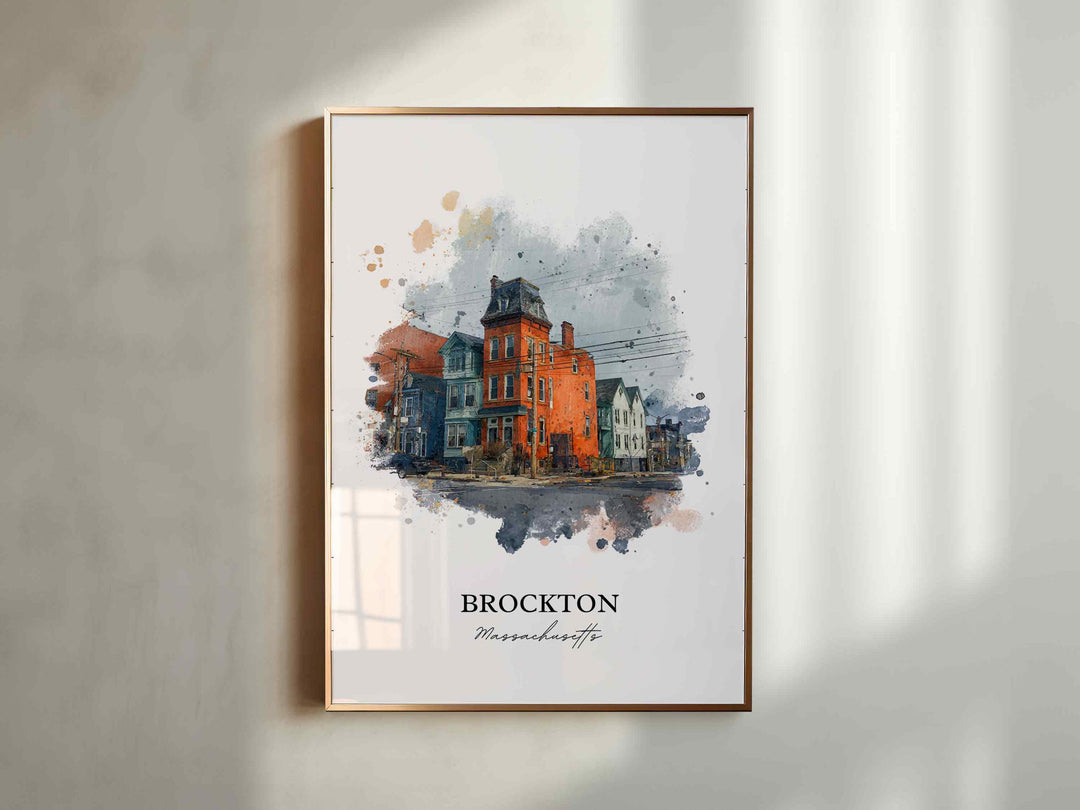 Brockton, Massachusetts – Watercolor Art Print