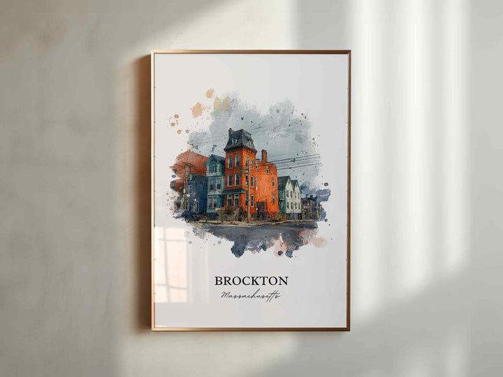 Brockton, Massachusetts – Watercolor Art Print