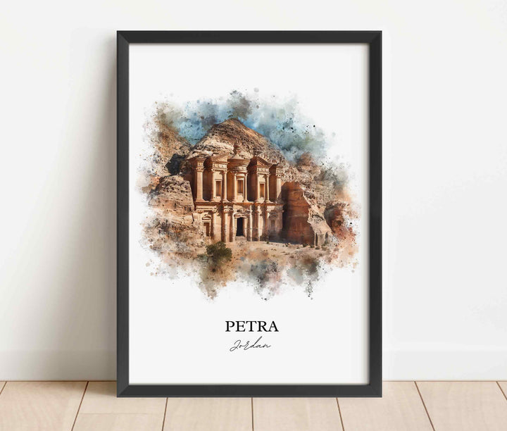 Petra, Jordan – Watercolor Art Print