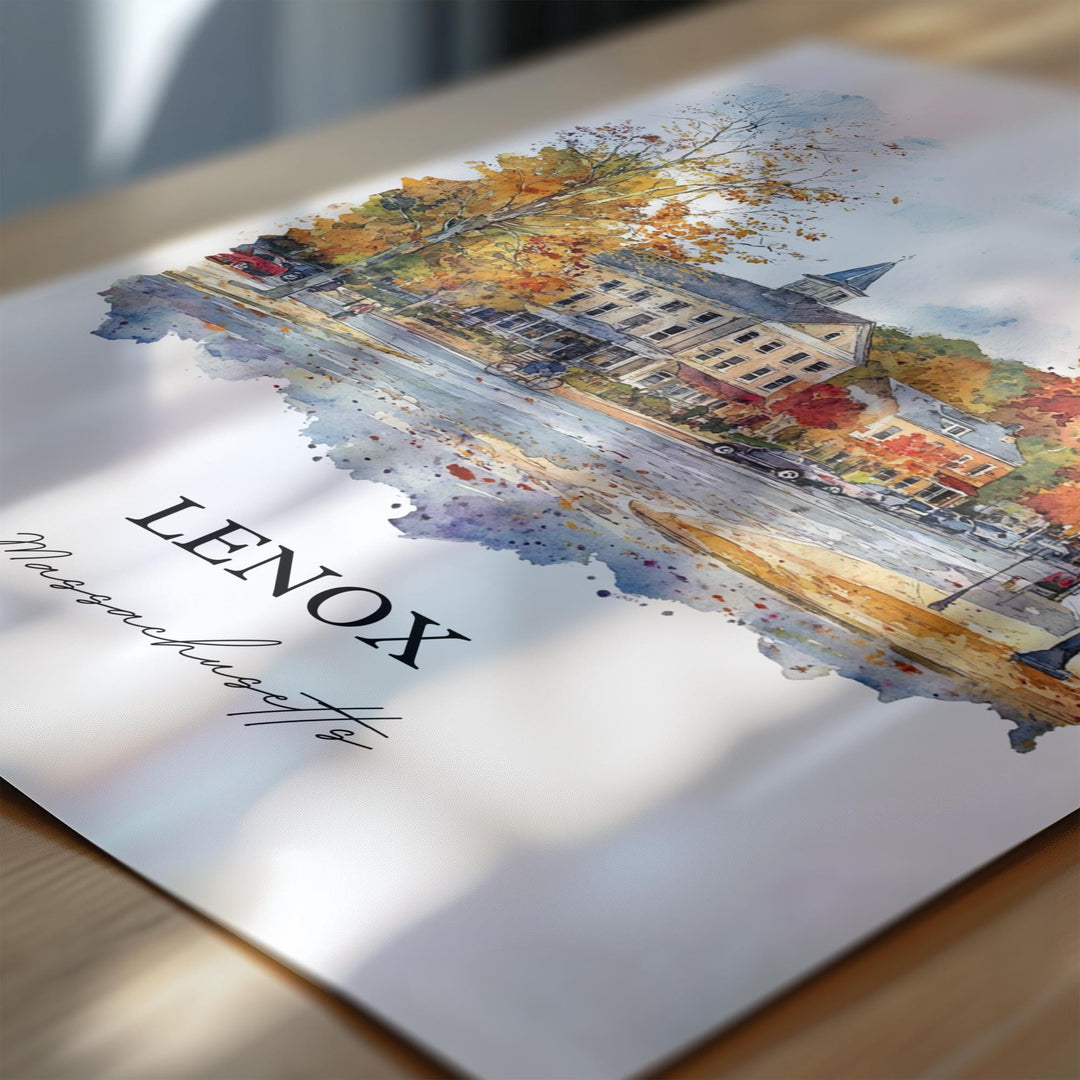 Lenox Wall Art - Massachusetts Print