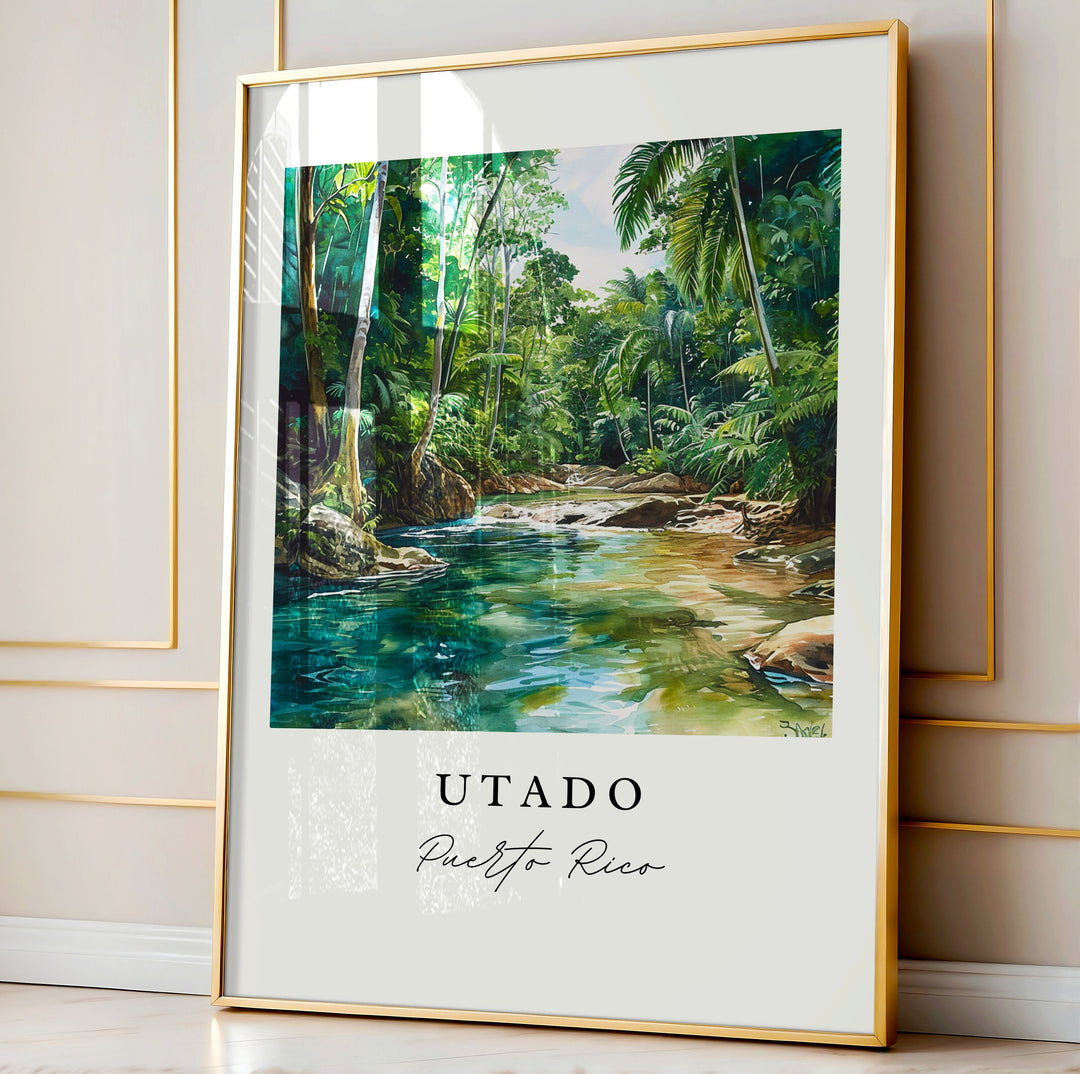 Utado wall art - Puerto Rico, Utado print, Wedding gift, Utado PR Birthday present, Utado Custom Gift, Perfect Gift