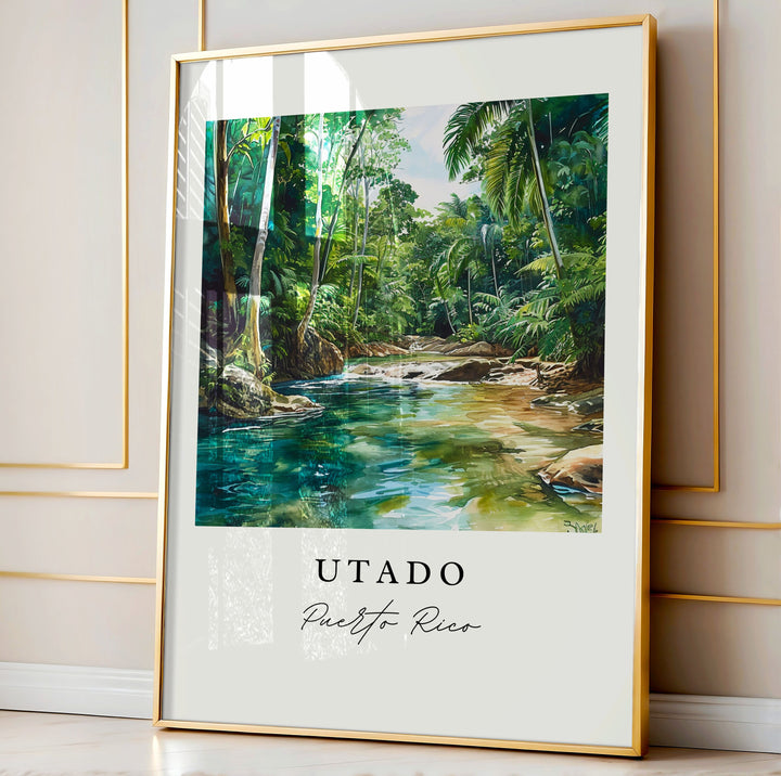 Utado wall art - Puerto Rico, Utado print, Wedding gift, Utado PR Birthday present, Utado Custom Gift, Perfect Gift
