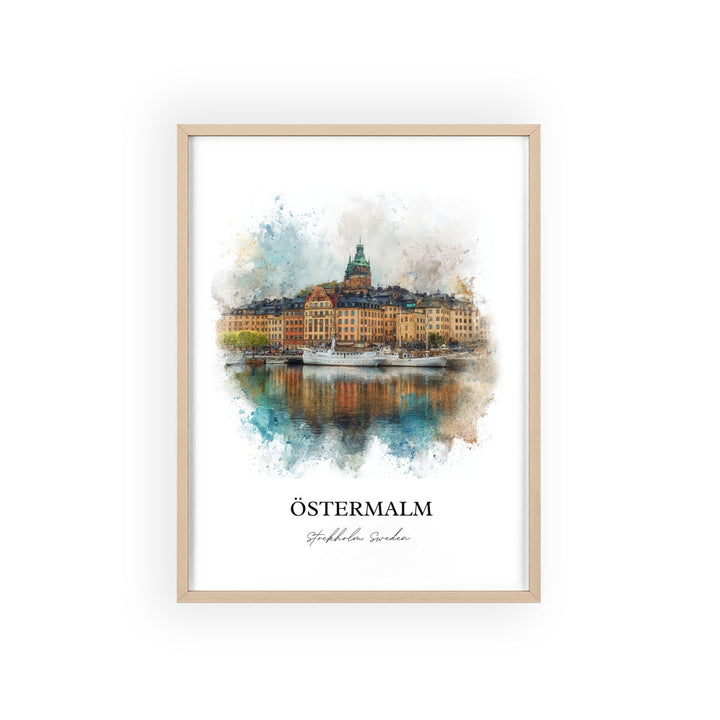 Östermalm, Stockholm – Watercolor Art Print