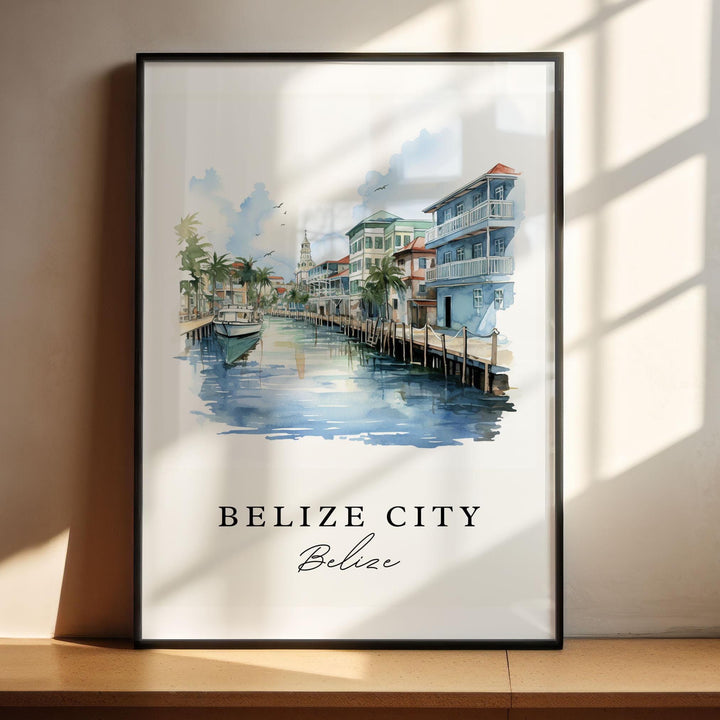 Belize City Wall Art - Belize Print