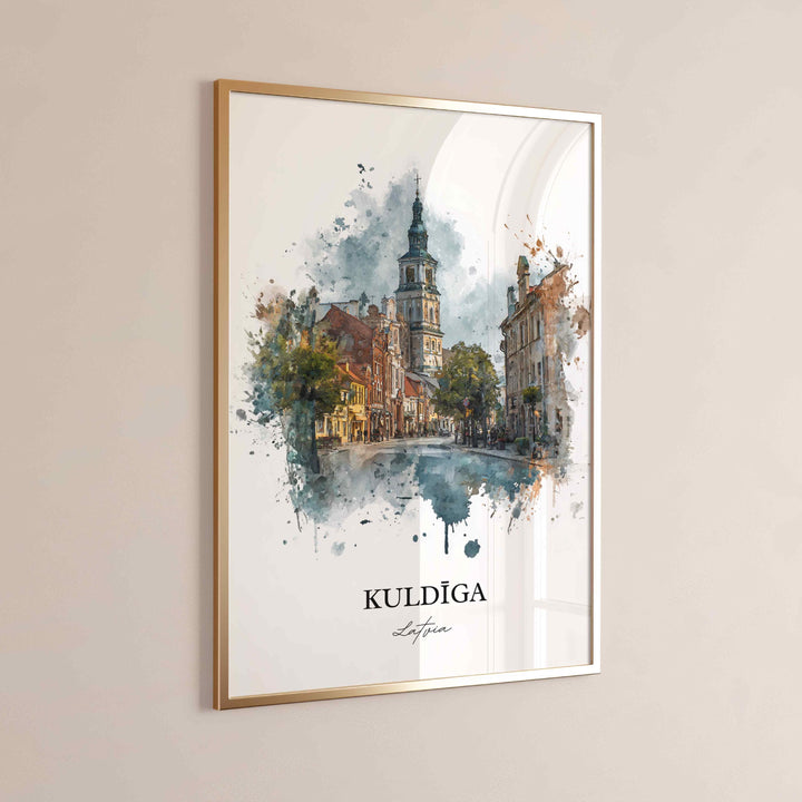 Kuldiga, Latvia – Watercolor Art Print