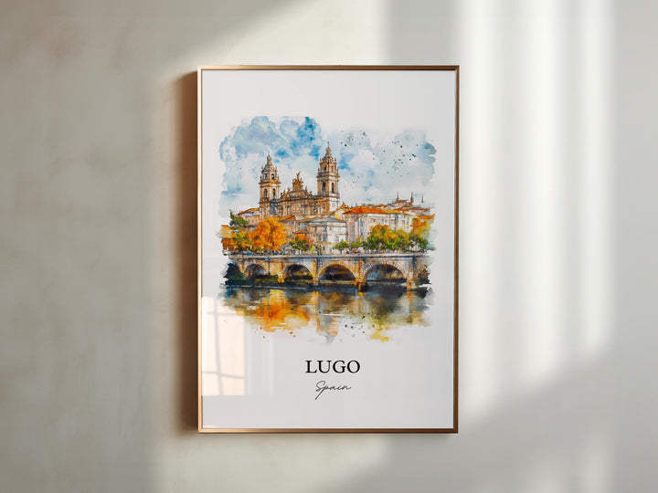 Lugo Spain Travel Print Wall Art Galicia Spain Wall Hanging Home Décor Lugo Spain Gift Art Lovers Spain Art Lover Gift Lugo Poster