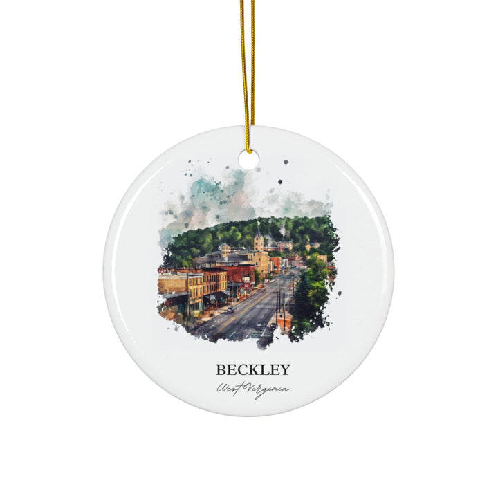 Beckley WV Ornament: Unique Beckley Souvenir, Beckley Xmas Decor, and Authentic West Virginia Gift