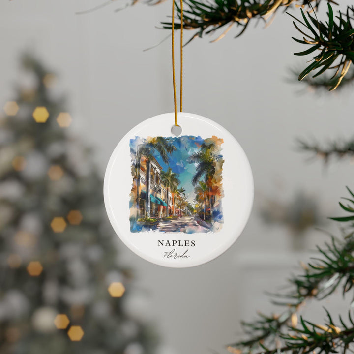 Naples FL Ornament: Unique Naples Florida Souvenir, Florida Xmas Decor, and Authentic Naples Florida Gift