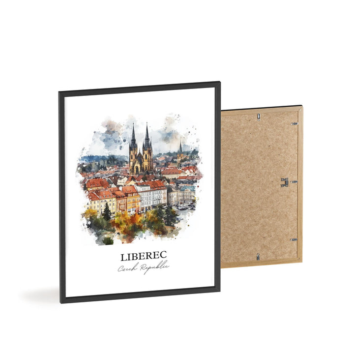 Liberec Wall Art, Liberec Czechia Print, Czech Republic Watercolor Art, Liberec Gift, Travel Print, Travel Poster, Housewarming Gift