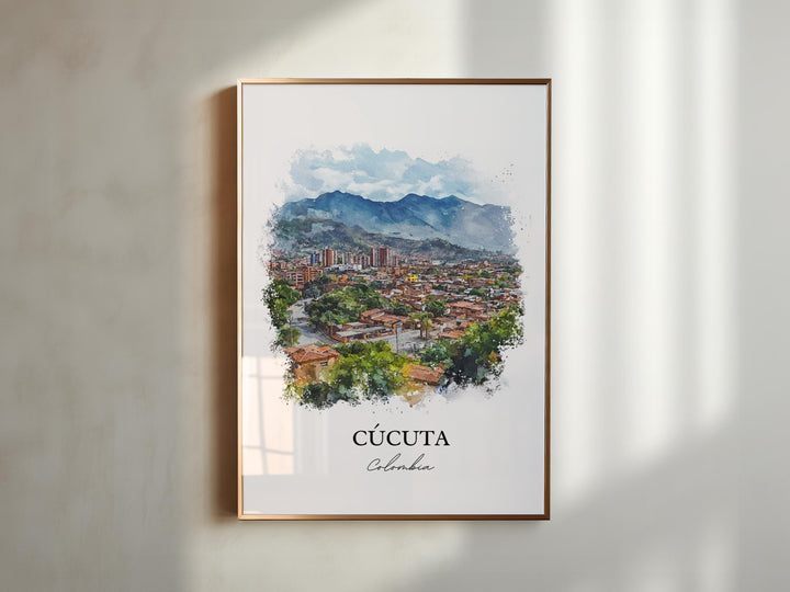 Cúcuta Colombia Wall Art, Cúcuta Print, Colombia Watercolor Art, Colombia Gift, Travel Print, Travel Poster, Housewarming Gift