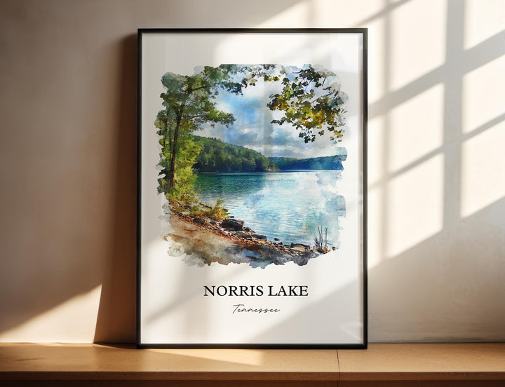 Norris Lake, Tennessee – Watercolor Art Print