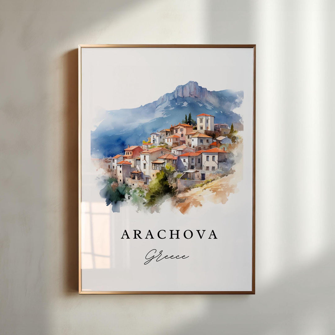 Arachova Wall Art - Greece Print