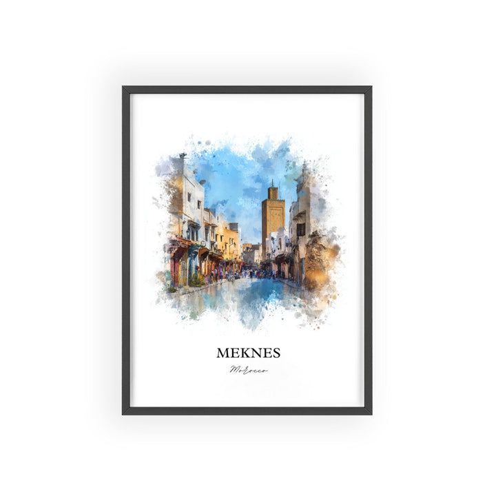 Meknes, Morocco – Watercolor Art Print