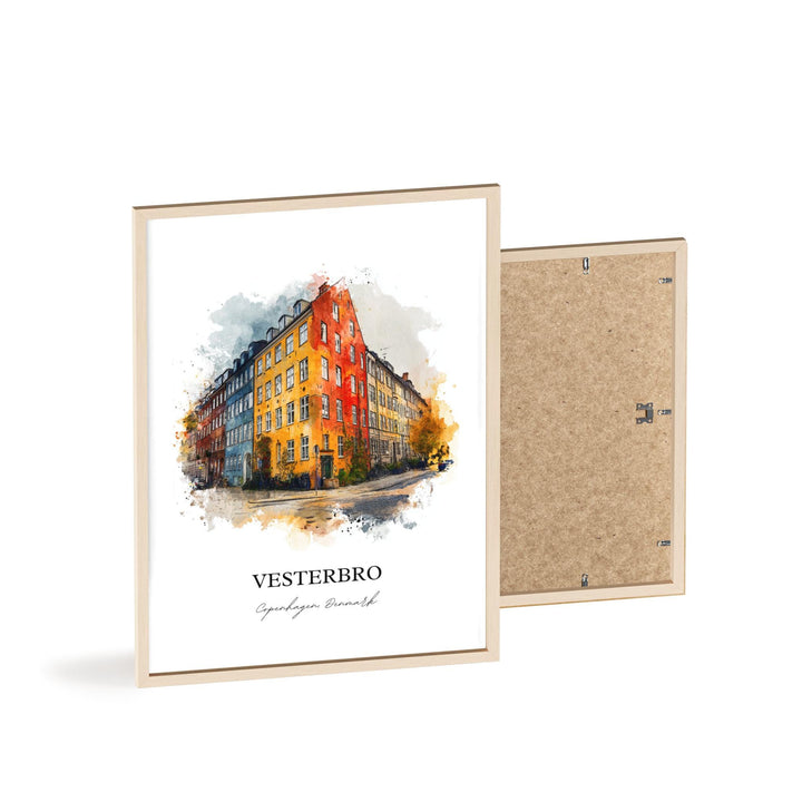 Vesterbro, Denmark – Watercolor Art Print