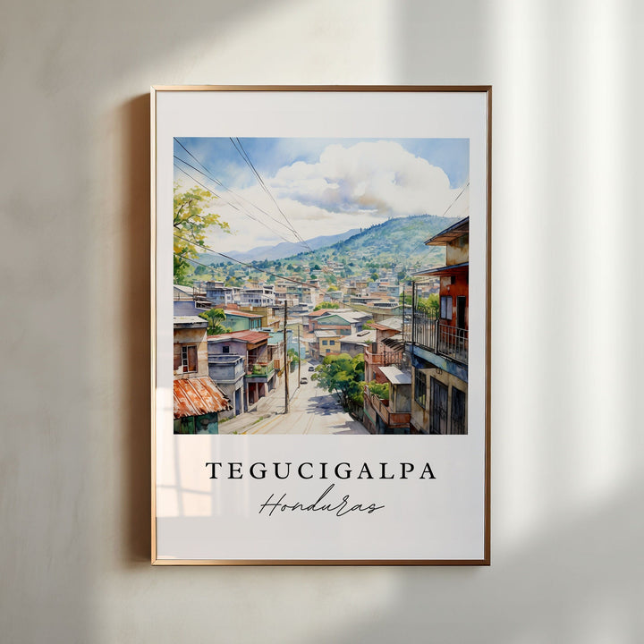 Tegucigalpa Honduras wall art - Honduras, Tegucigalpa poster, Tegucigalpa Wedding gift, Birthday present, Custom Text, Personalized Gift