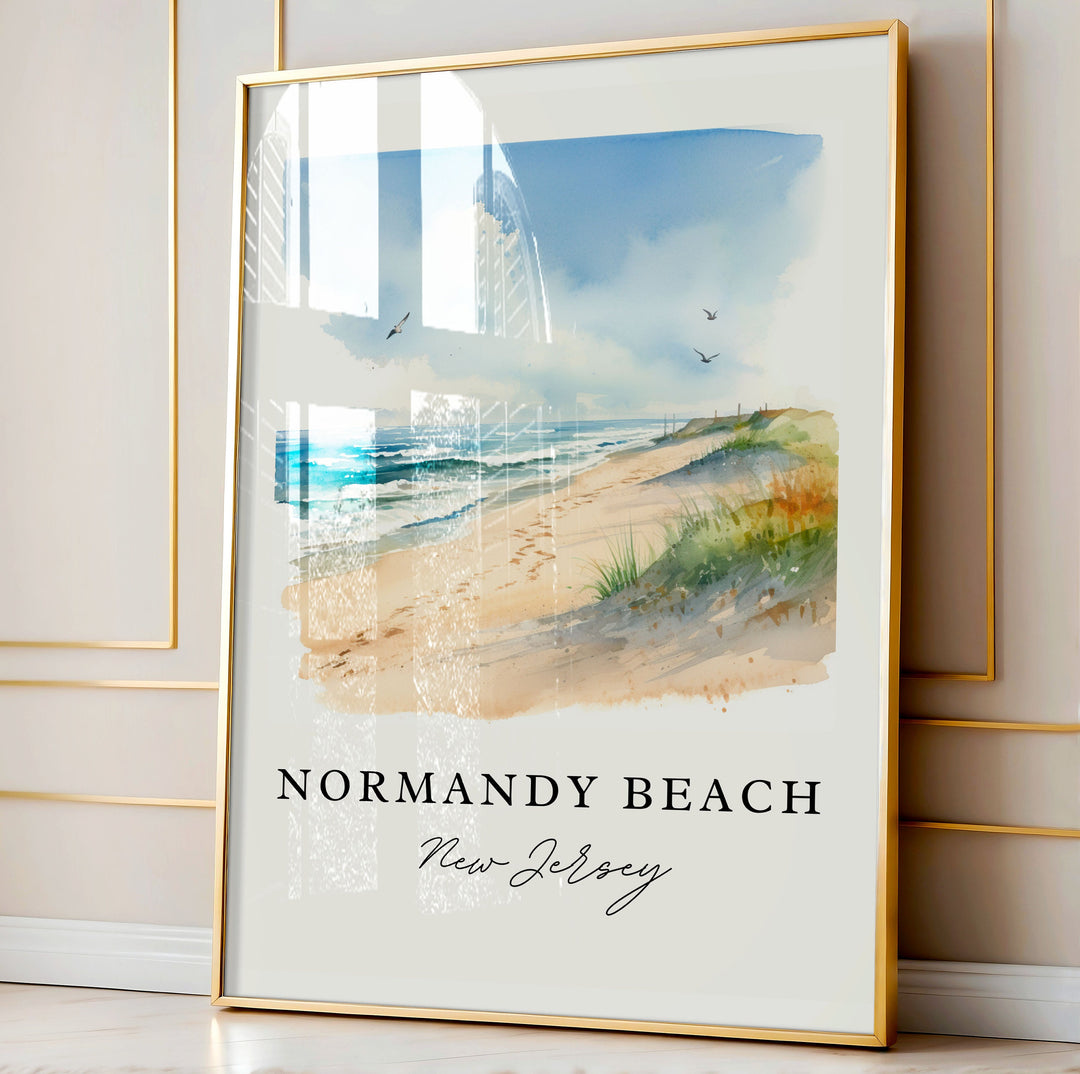 Normandy Beach NJ Wall Art - Jersey Shore Print