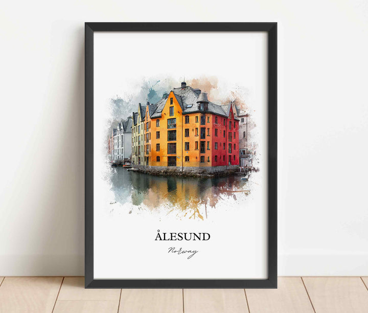 Ålesund, Norway – Watercolor Art Print