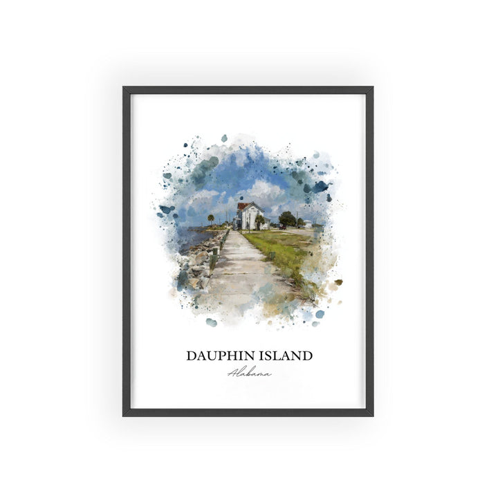 Dauphin Island, Alabama – Watercolor Art Print