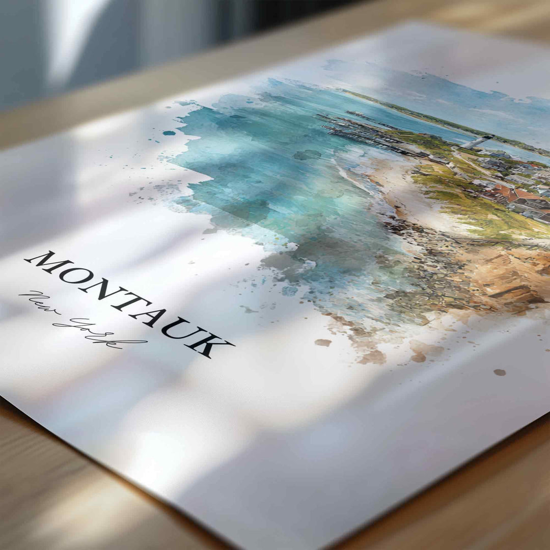 Montauk, NY – Watercolor Art Print