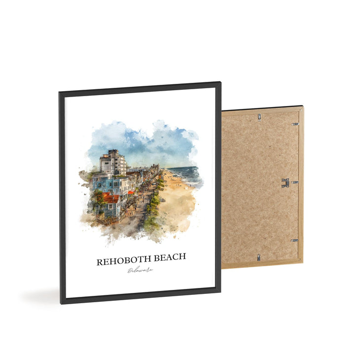 Rehoboth Beach, Delaware – Watercolor Art Print