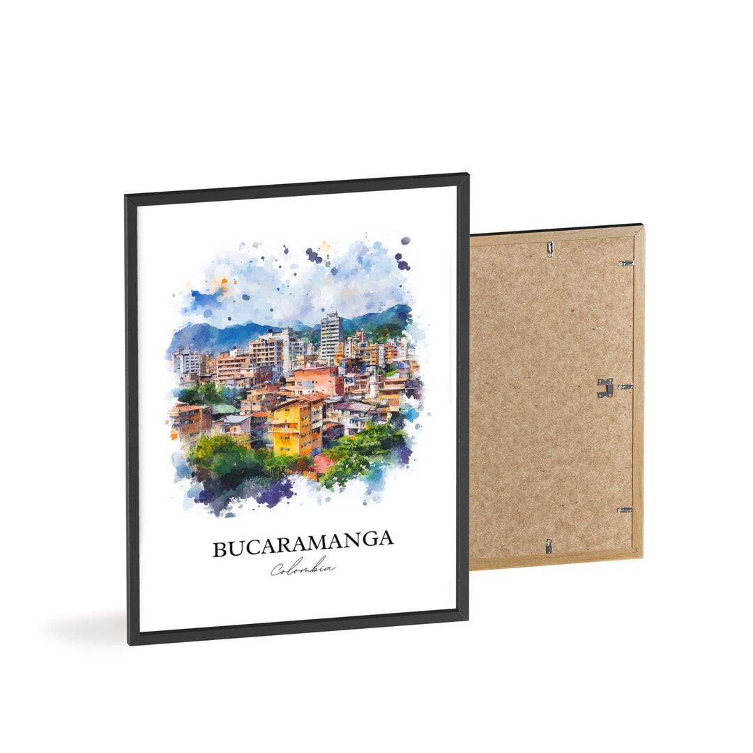 Bucaramanga Wall Art, Santander Print, Colombia Watercolor Art, Bucaramanga Gift, Travel Print, Travel Poster, Housewarming Gift