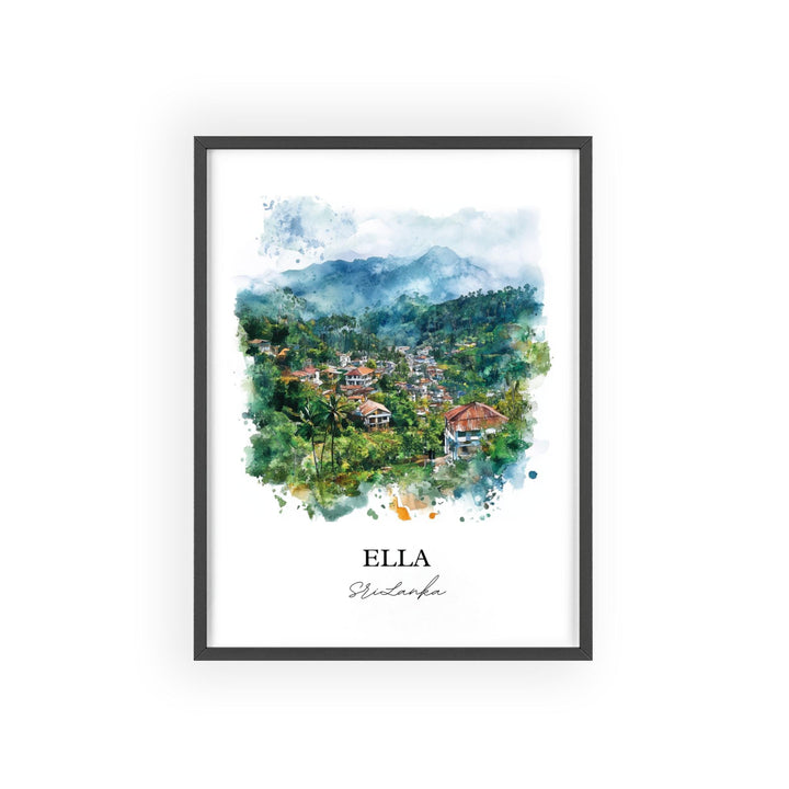 Ella Sri Lanka Wall Art, Uva Province Print, Sri Lanka Watercolor Art, Ella Sri Lanka Gift, Travel Print, Travel Poster, Housewarming Gift