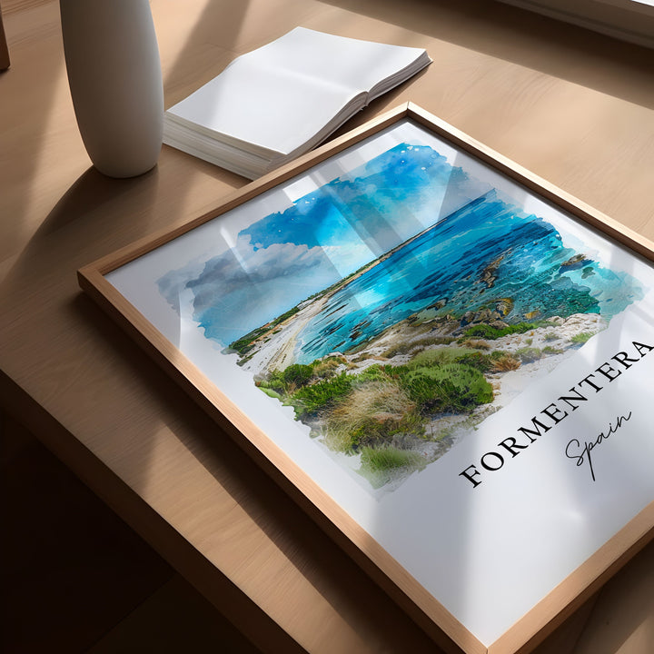 Formentera, Spain – Watercolor Art Print