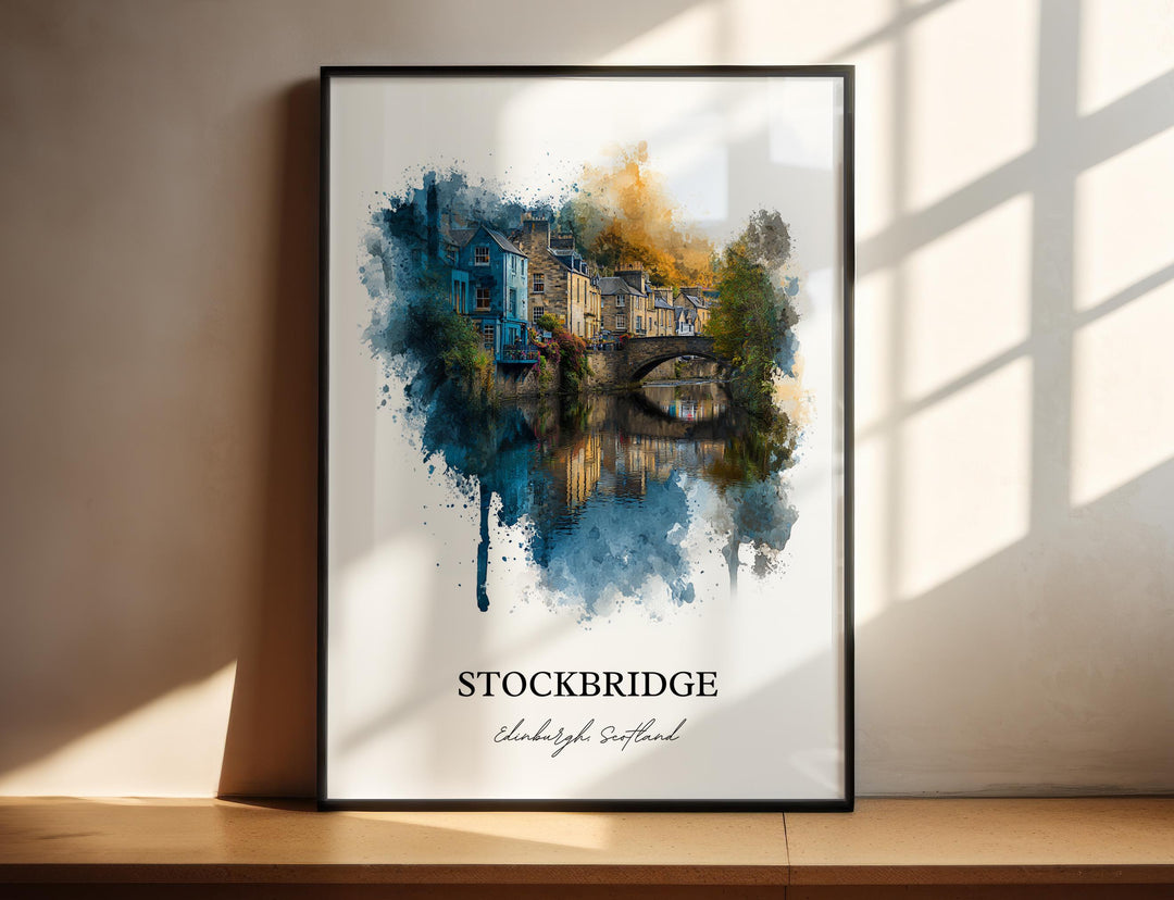 Stockbridge, Edinburgh, Scotland – Watercolor Art Print