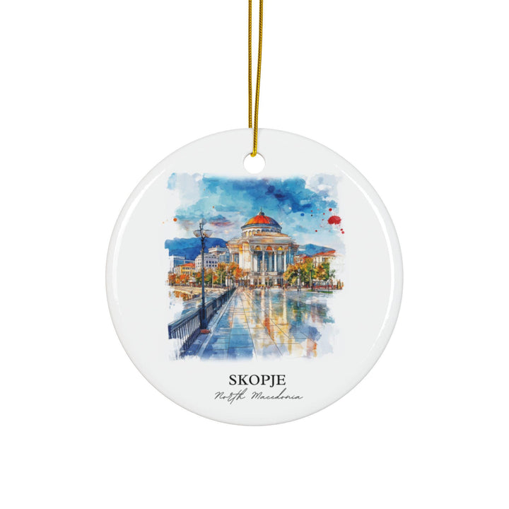 Skopje Ornament: Unique Skopje Souvenir, North Macedonia Xmas Decor, and Authentic Skopje North Macedonia Gift