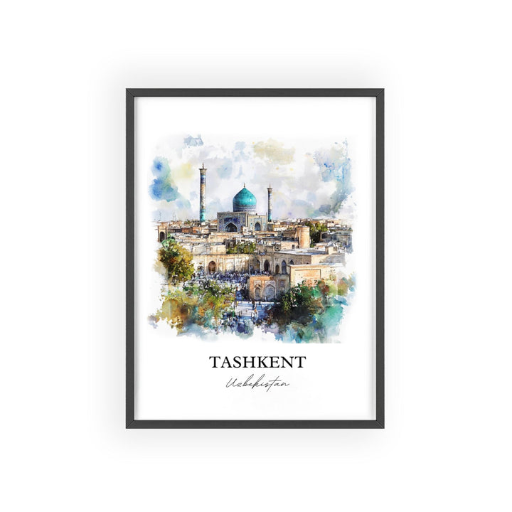 Tashkent Wall Art, Tashkent Skyline Print, Uzbekistan Watercolor Art, Tashkent Gift, Travel Print, Travel Poster, Housewarming Gift