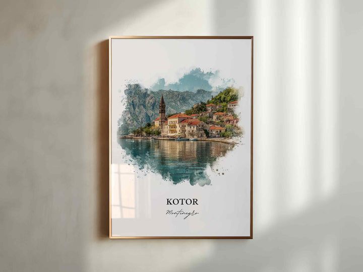 Kotor, Montenegro – Watercolor Art Print