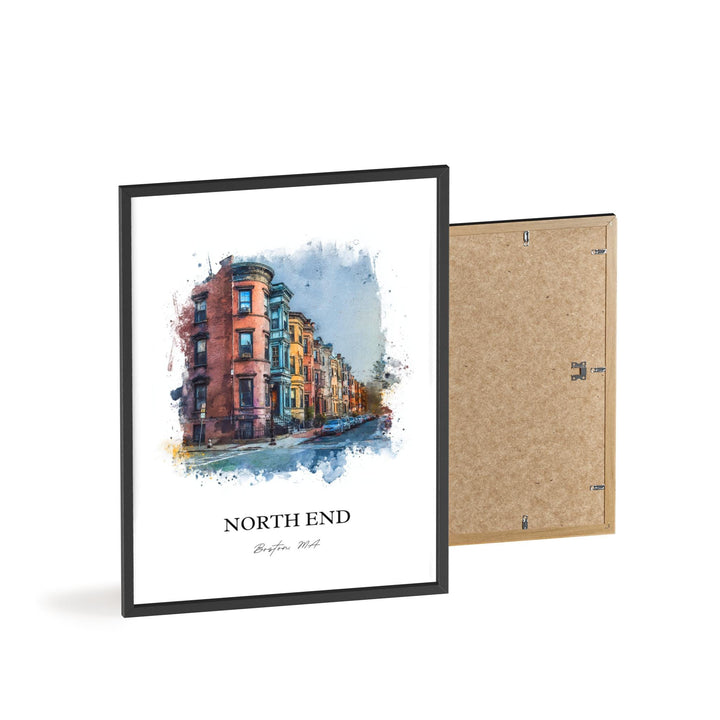 North End, Boston MA – Watercolor Art Print